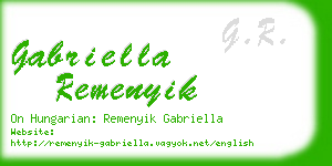 gabriella remenyik business card